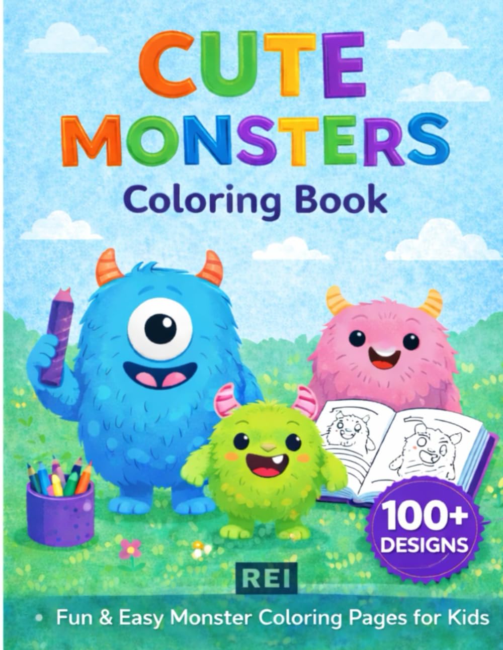 CUTE MONSTERS COLORING BOOK: 100+ Cute Monster Designs to Color and Enjoy