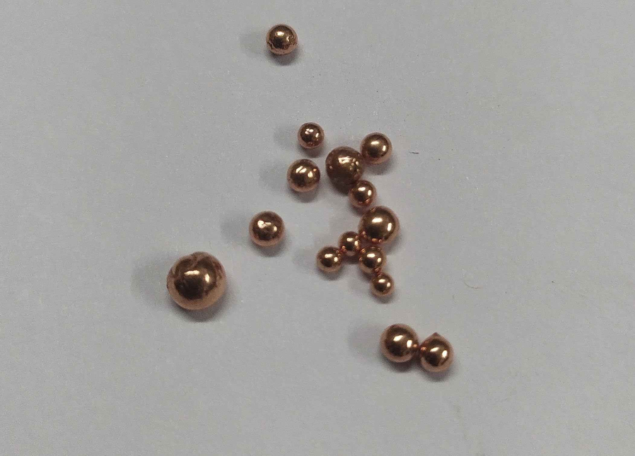 Gold Mix Round Italian Copper Balls, Shiny Mixed Sizes, Pure Quality - Pack of 50 Grams-image-19