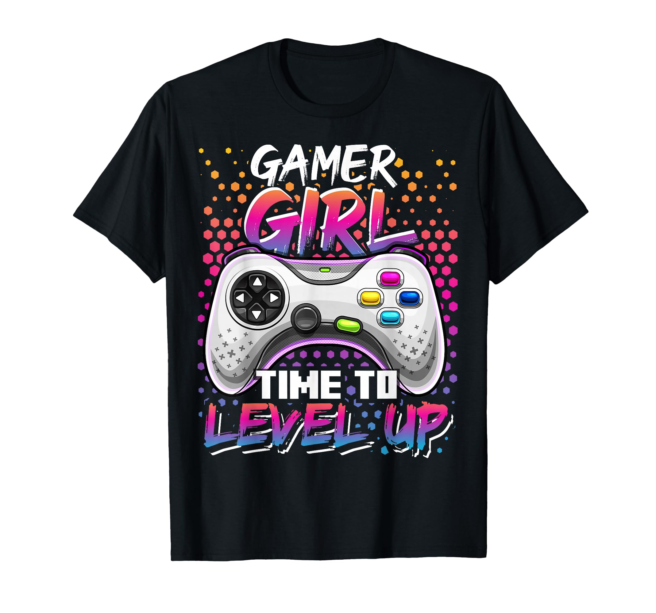 Gamer Girl Time to Level Up Video Game Birthday Gift Girls T-Shirt