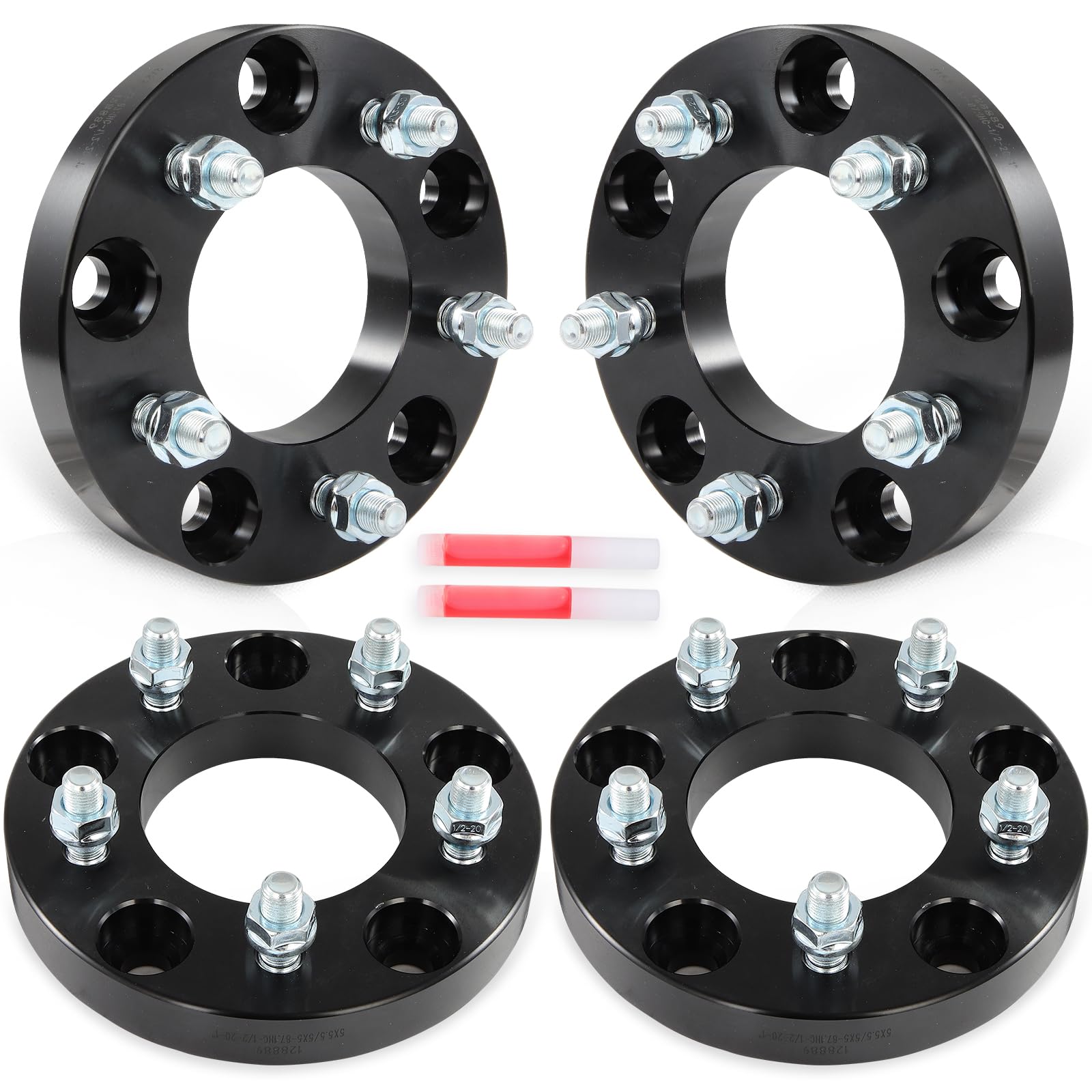 SCITOO 4Pcs Wheel Adapters 1" 5x5.5 to 5x5 Bore 87.1mm Studs 1/2 5Lug