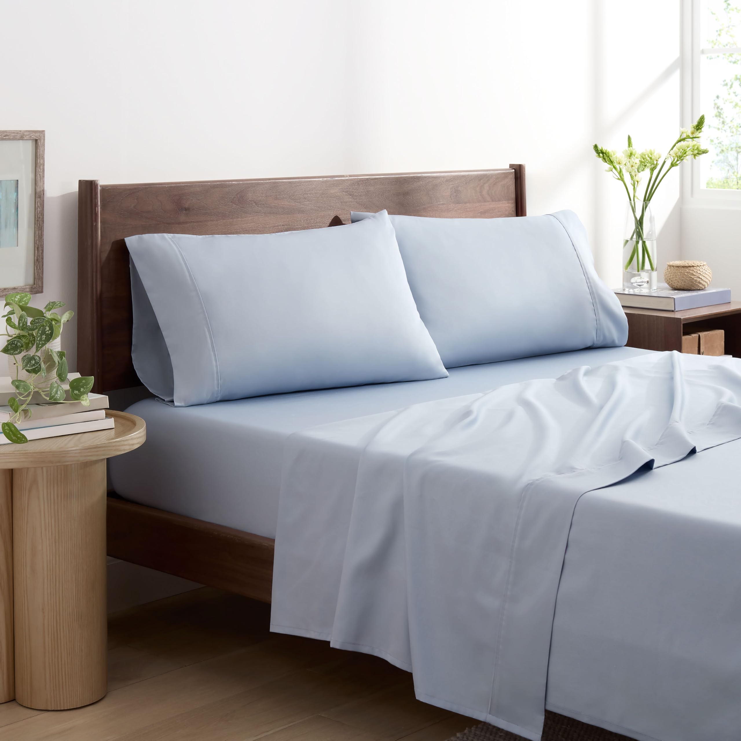 Martex Restore Pillowcase Set – Soft, Cooling, Moisture-Wicking, Breathable and Gentle on Skin – Durable Fabric Designed for Everyday Comfort and Better Sleep – Standard Size Pillowcases – Blue