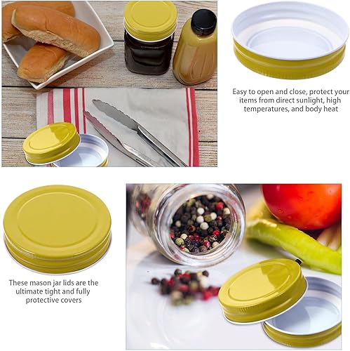 Miniatura 2 de Cabilock 12 tapas para tarros de boca ancha, tapas para tarros de boca ancha, tapas para conservas con fugas, tapas para tarros de conservas de