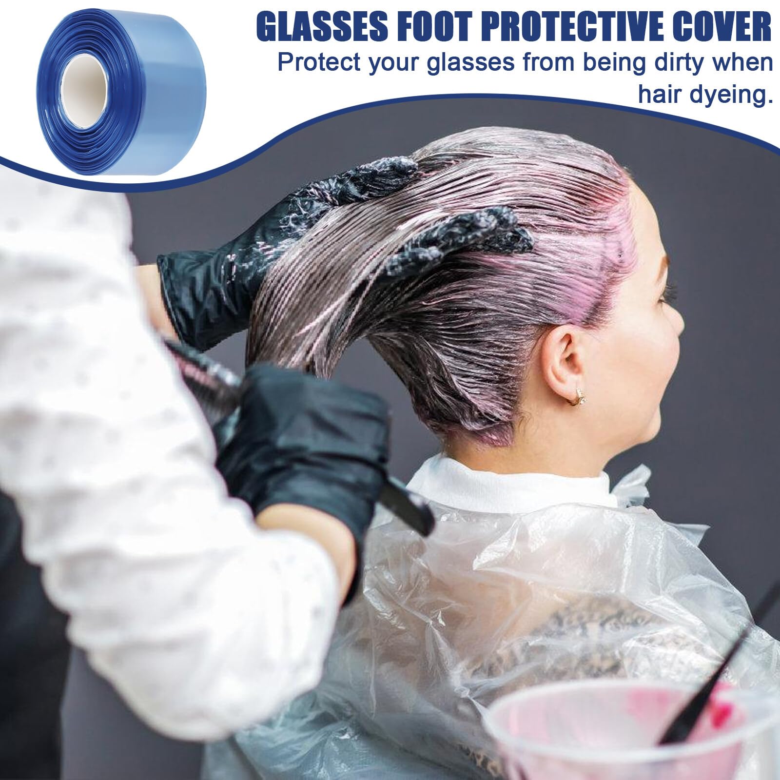 400 Pezzi Copri Aste Per Occhiali In Plastica - Manicotti Protettivi Monouso Per Tintura Capelli, Styling E Colorazione, Rosso E Nero - 2