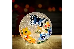 Mesmerizing Crackle Glass Garden Orbs
