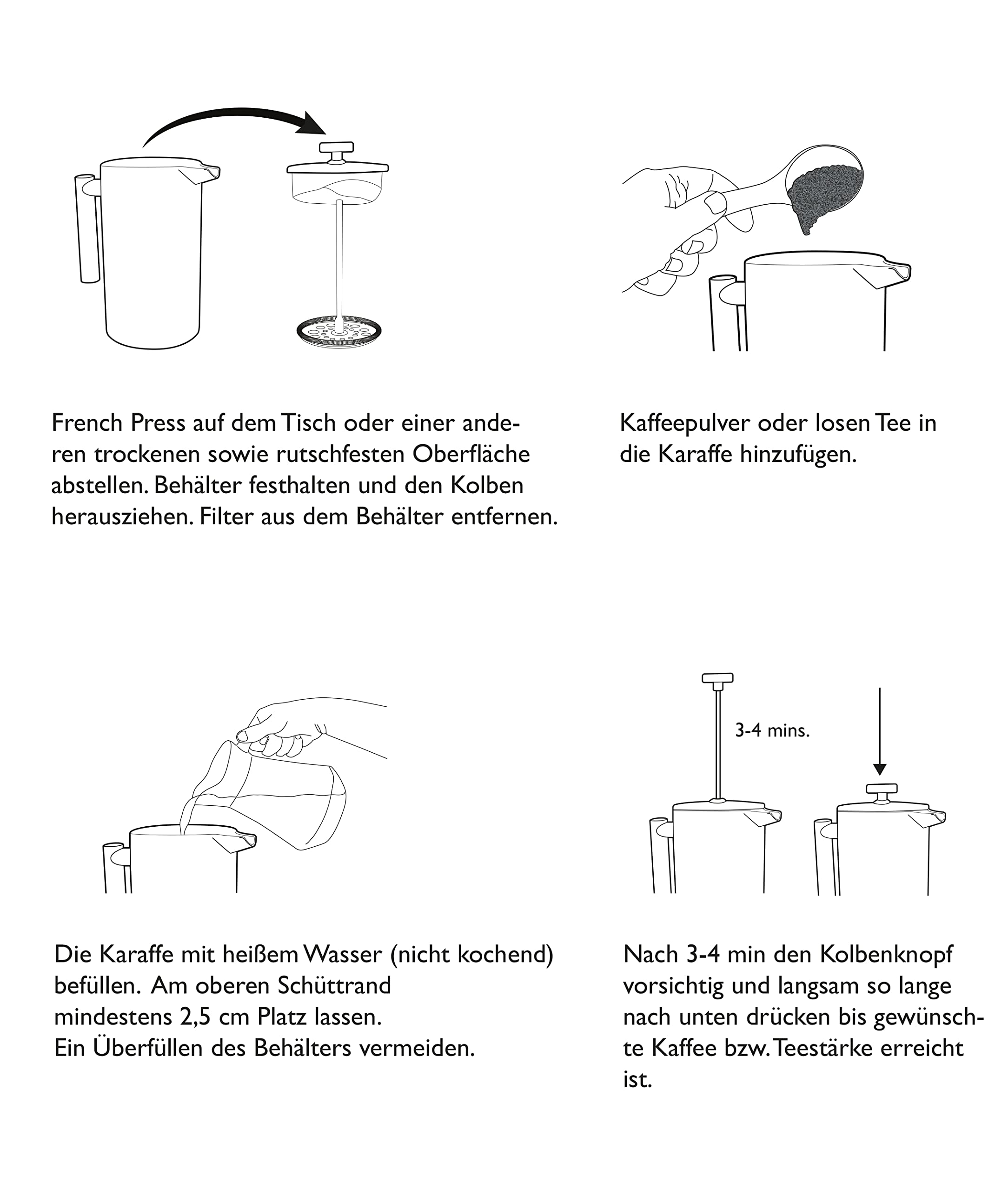 ECHTWERK French Press zaparzacz do kawy ze stali nierdzewnej, z podwójnymi ściankami, z filtrem zaciskowym, do domu, na kemping i do biura, edycja miedziana, 800 ml