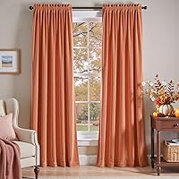 Vista 129 de Lazzzy - 2 paneles de cortinas opacas de terciopelo, con aislamiento térmico, con bolsillo para cortinero, para dormitorio, sala de estar