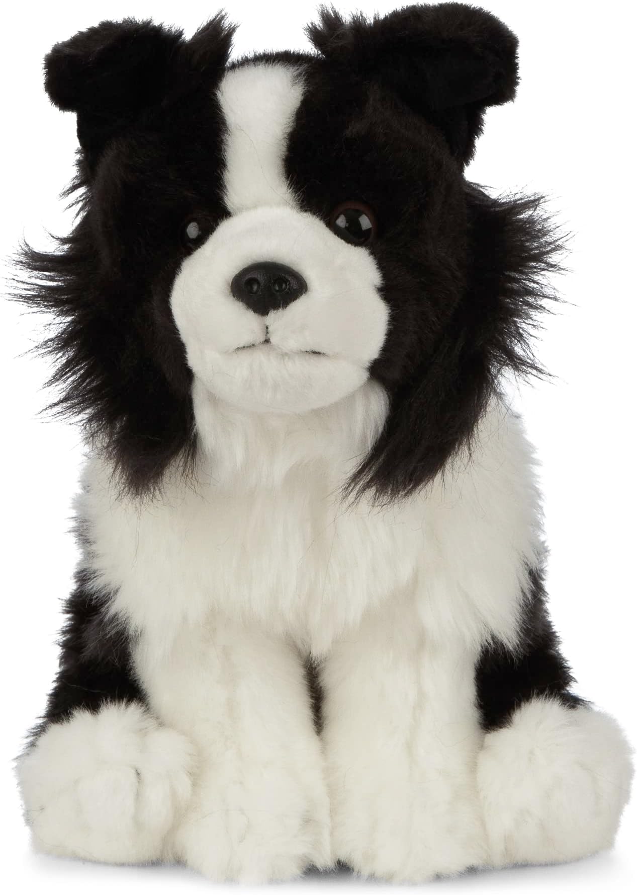 Border Collie, Realistic Soft Cuddly Dog Toy, Naturli Eco-Friendly Plush, White,20cm ,AN460