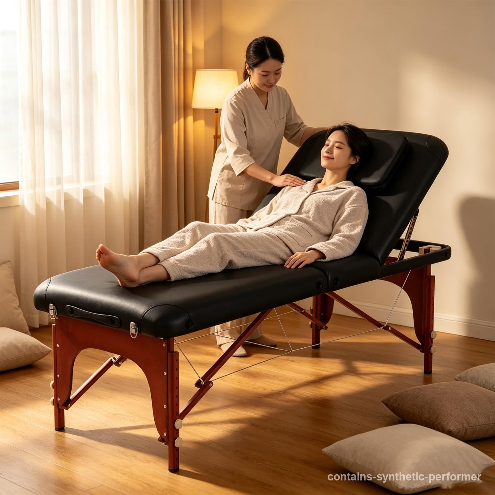 Massageliege Klappbar Tattoo Stuhl Holz Höhenverstellbar Physio | Professionelle Massageliege Inklusive Tragetasche Geeignet für Zuhause, Kosmetikstudio und Mobile Massage(Gray,70cm)