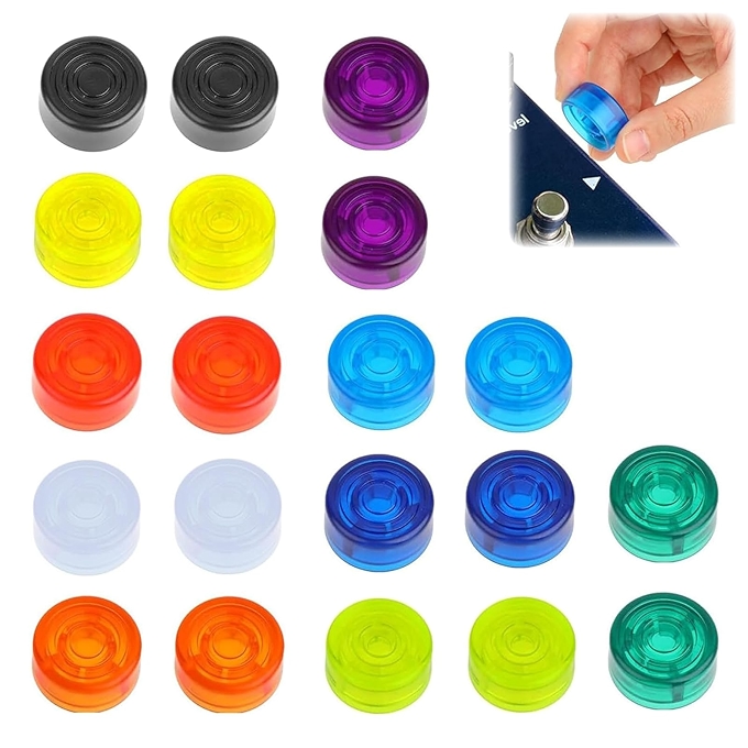 Tkxjry吉他效果器踏板按钮套盖 20个装