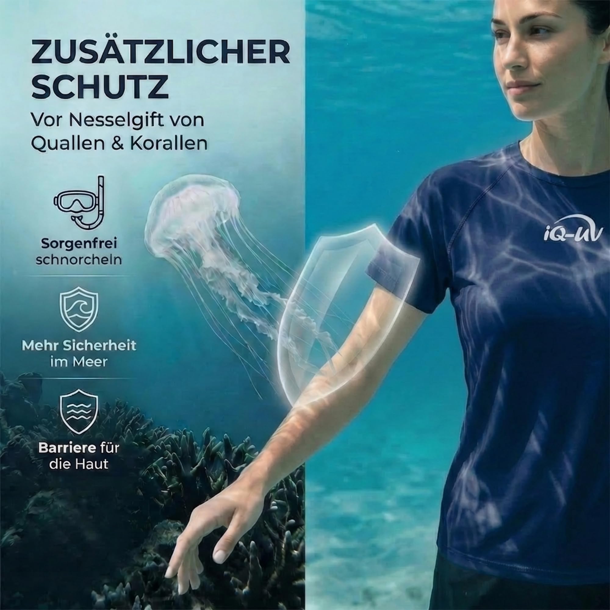 iQ-UV Damen 300 Shirt Regular Geschnitten, Uv-Schutz T-Shirt Uv T-Shirt