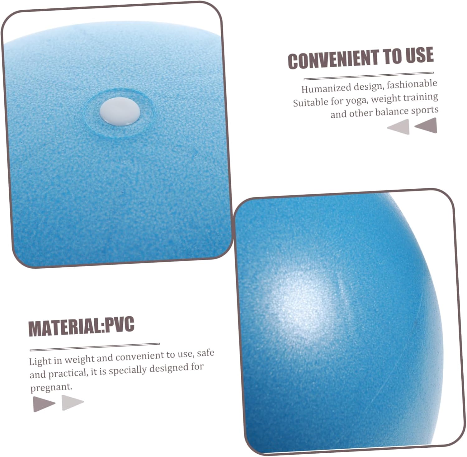 12pcs 9 Home Workout Ball 9'' Exercise Ball Stability Base for Core Portable