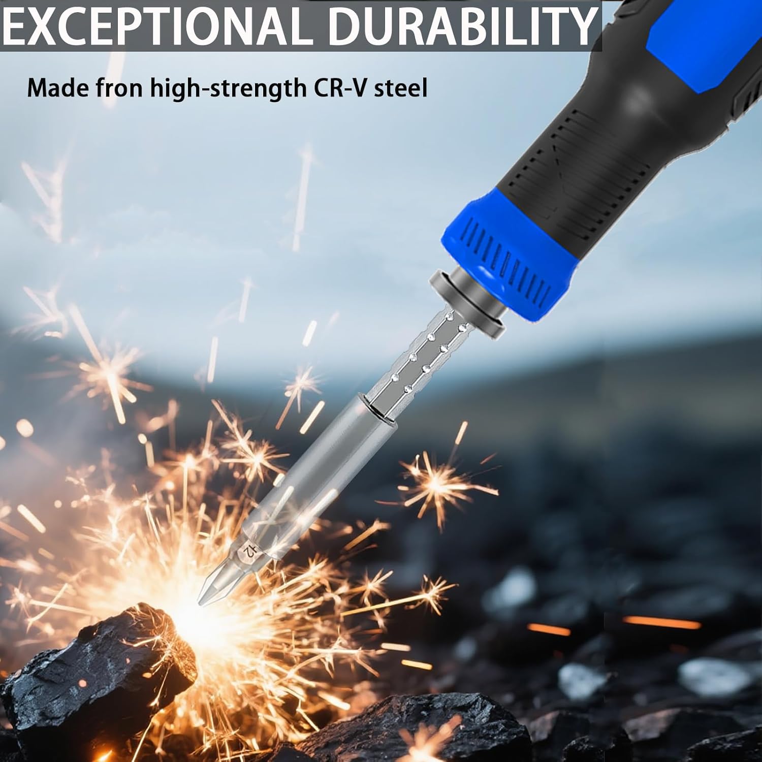 WOOPHEN Multi-bit Screwdriver 13-in-1 Screw Driver Adjustable Mini Screwdriver Set Multitool All in One with Torx Security, Phillips, Hex, Flat Head, Square and 1/4 Nut Driver (Blue)