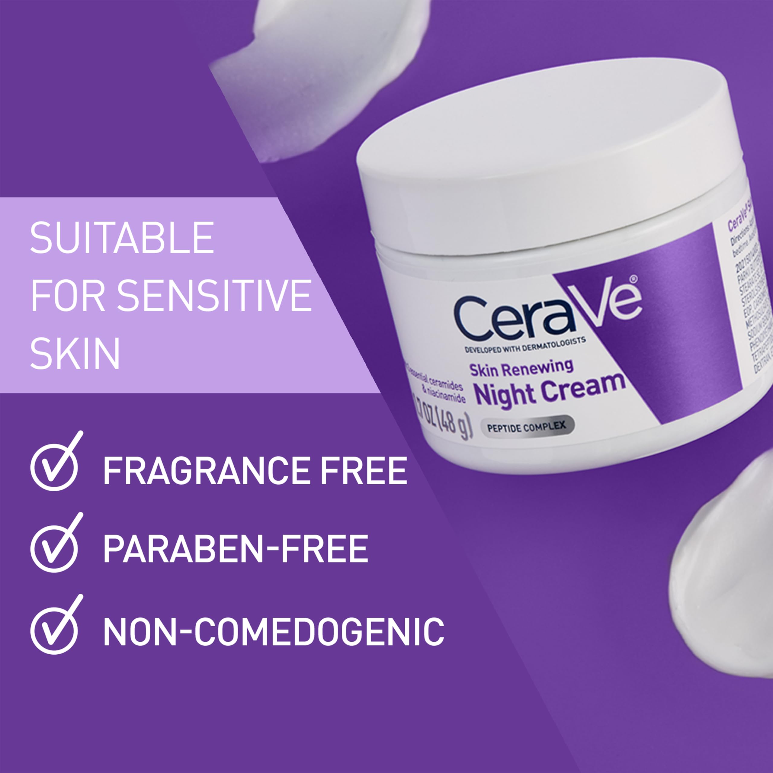 Amazon | CeraVe Skin Renewing Night Cream, 50ml by CeraVe | CeraVe