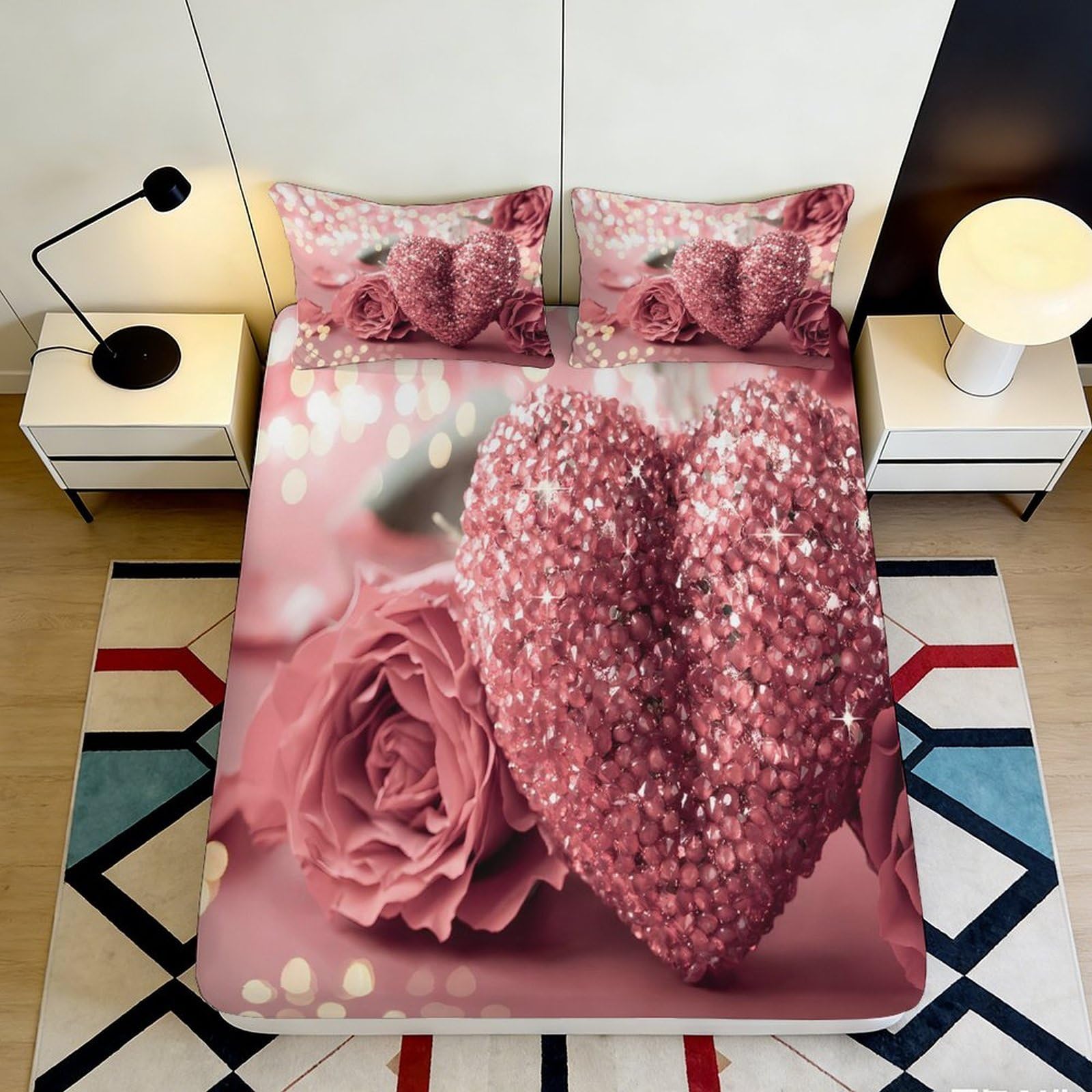3D Printed Football Theme Fitted Sheet Microfiber Deep Pocket Non-Slip Soccer Mattress Fitted Cover Bedroom Gift 140x200x25cm
