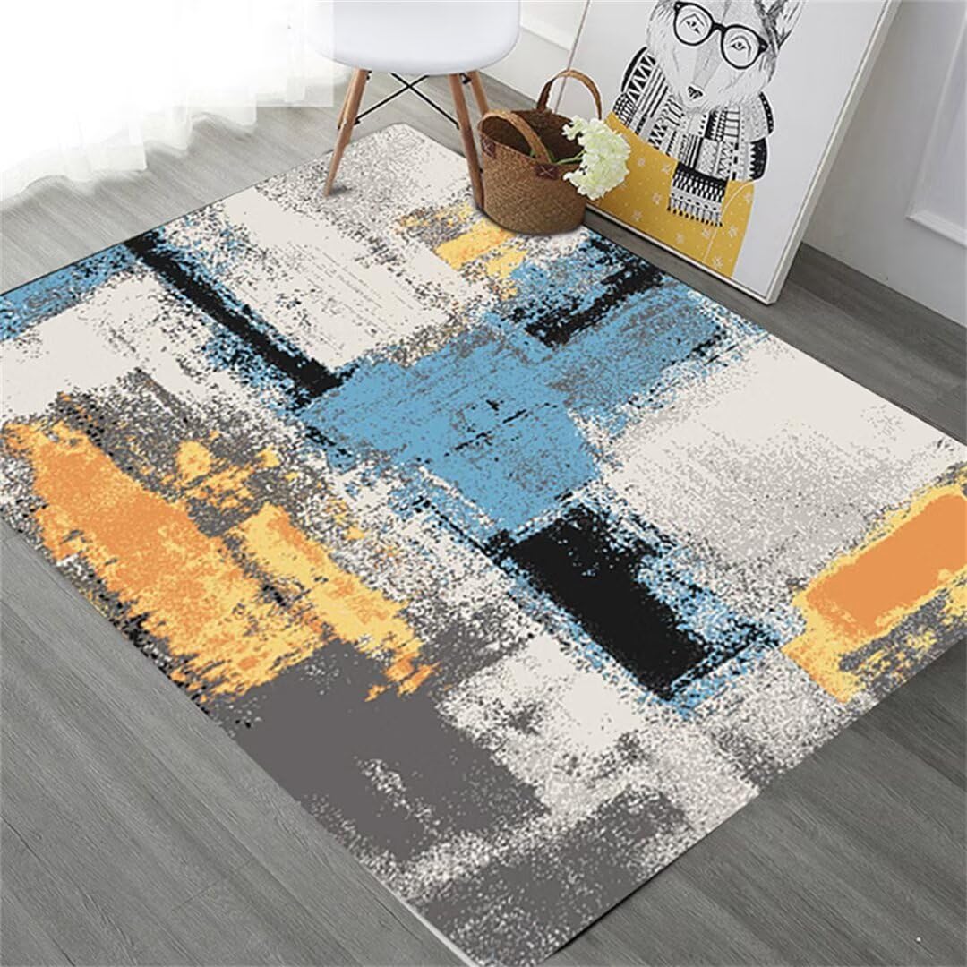 Tapis résistant aux taches et lavable pour salon et enfants