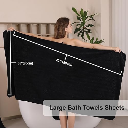 Miniatura 2 de Juego de toallas de baño, toallas de baño de 35 x 70 pulgadas para adultos, toallas de baño gigantes, toallas de baño extra grandes, toallas de