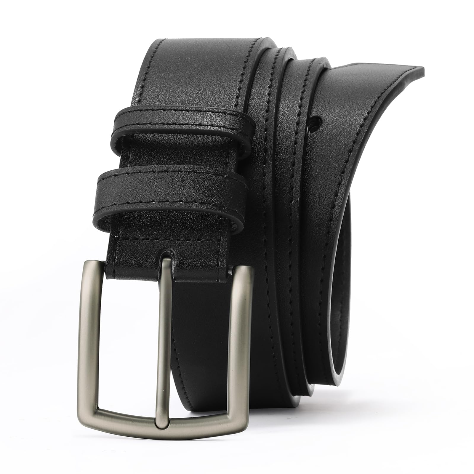 SENDEFN Mens Casual Leather Jeans Belt Dress Classic and Fashion for Men 1 5 Wide with Gift Box