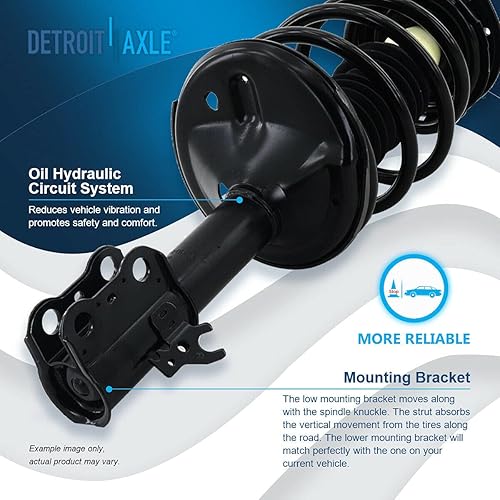 Miniatura 1120 de Detroit Axle - Kit de suspensión delantera de 10 piezas para Chevy Aveo Aveo5 Pontiac G3 Wave 2 Ready Struts Assembly 2 Enlaces de barra