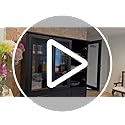 DWVO Large Storage Cabinet, 72" Tall Kitchen Pantry with Glass Doors, Freestanding Glass Display Cabinets with Adjustable Shelves & Drawers, Food China Hutch for Dining Room, Living Room, Black