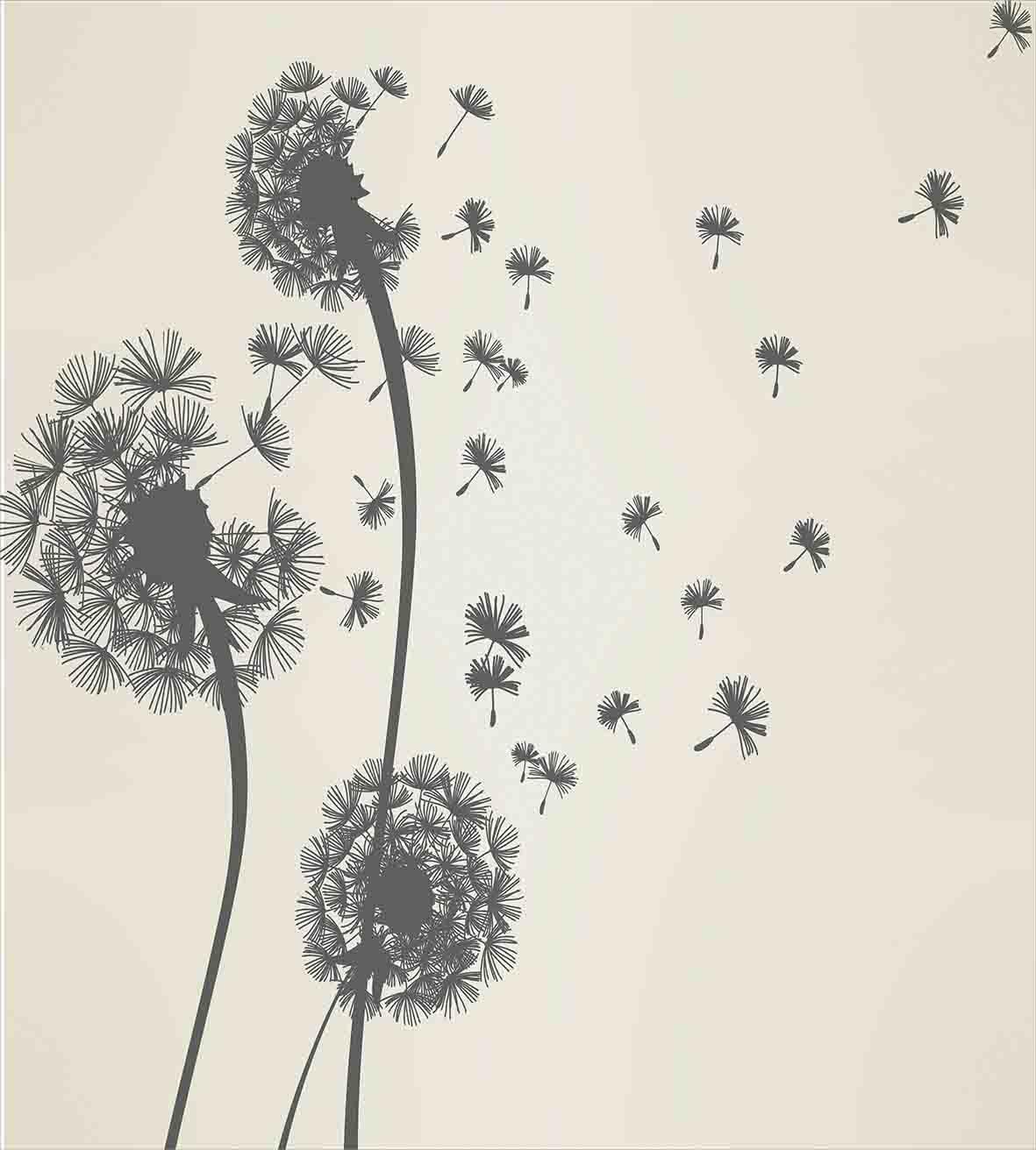 Bеѕt Sеllеr Lunarable Dandelion Duvet Cover Set, Ornamental Motif of Tiny Flying Away from The Plants Body, Decorative 3 Piece Bedding Set with 2 Pillow Shams, King Size, Beige Grey