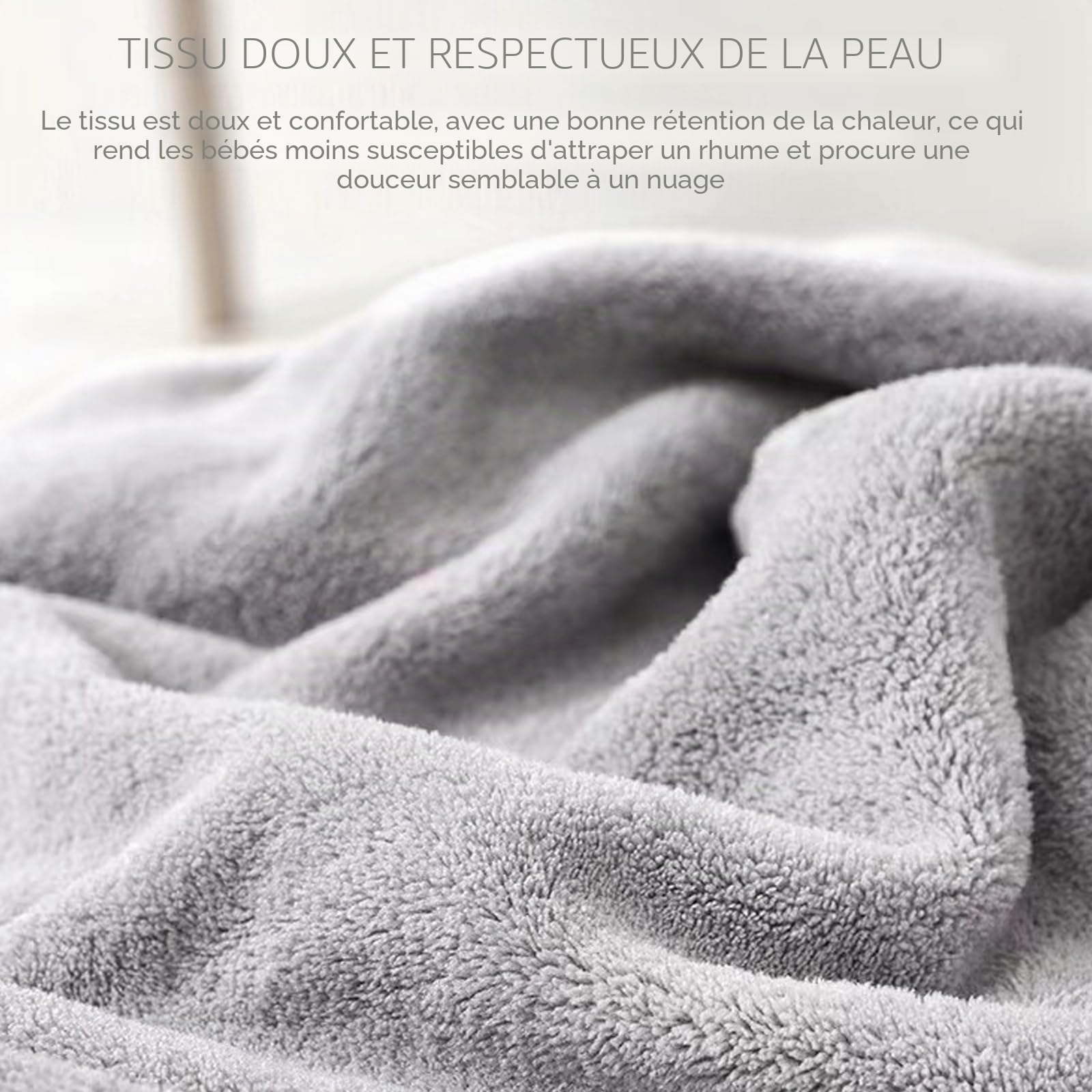 PORFOYO 3 Pièces Cape de Bain Bébé, 80 x 80cm Serviette à Capuche, Sortie de Bain, Cape de Bain Bébé à Capuche, Serviette de Bain 0-3 Ans (Vert, Bleu)