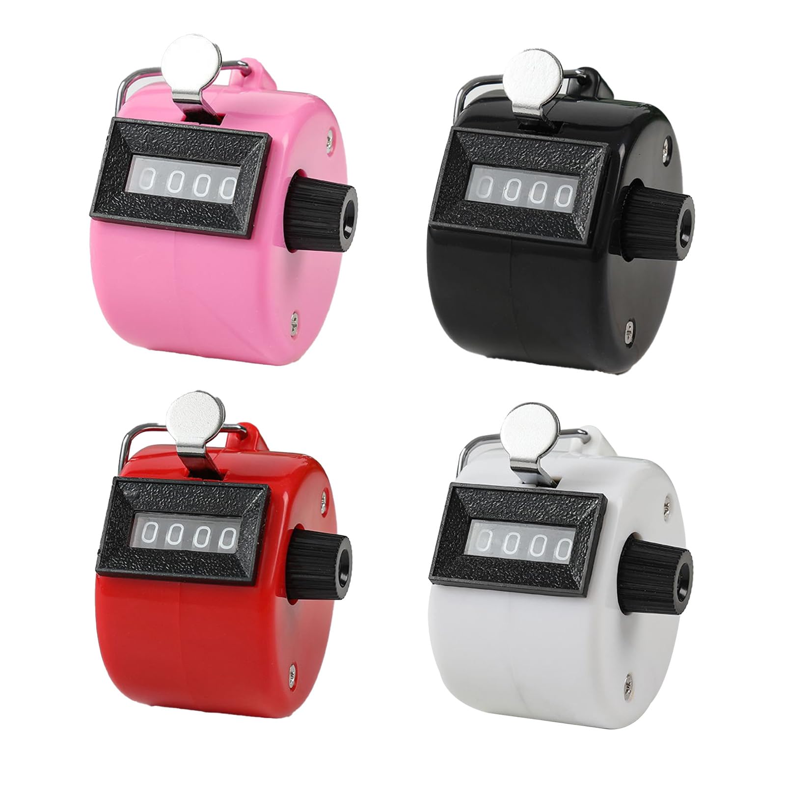Verazquy 4Pcs Hand Tally Counter Clicker - Mechanical Palm Click Counter for Golf Shot, Knitting Row Counting, for Stitch Tally, Sports, Classroom.
