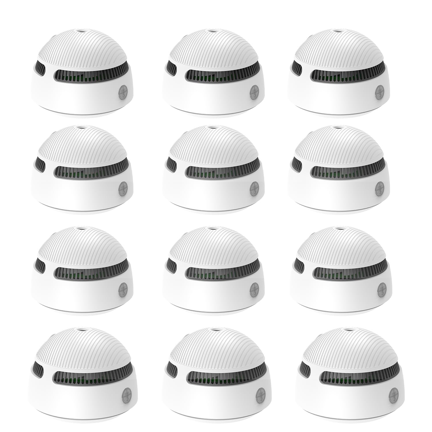 Test/mute button, low battery warning, voice alerts, and anti-nuisance tech reduce false triggers for peace of mind. Mini Alarm for Home, 10-Yr Sensor, 12-Pack Indoor Safety