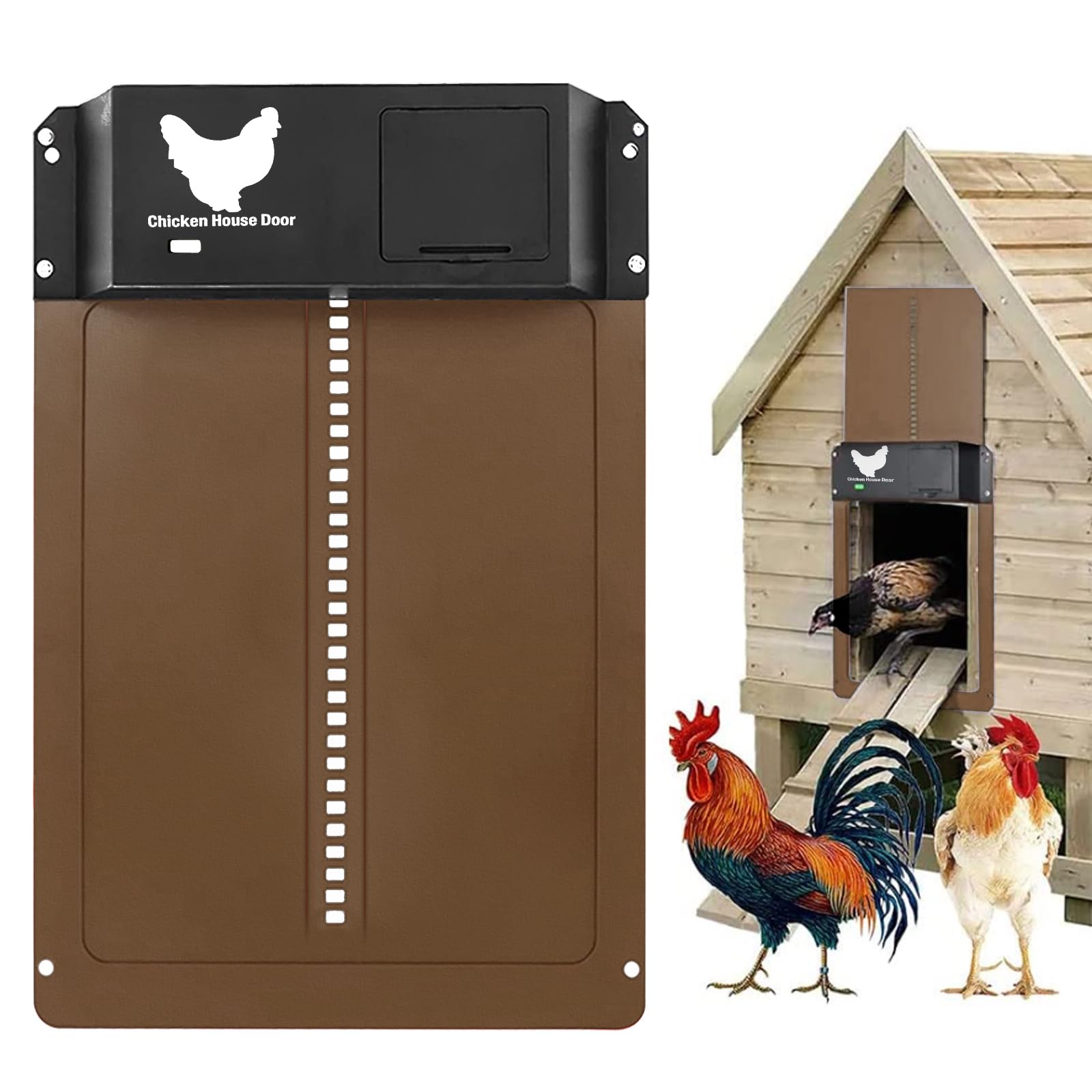 Porta Pollaio Automatica Con Sensore Di Luce - Apriporta Elettrico Per Galline, Impermeabile E Sicuro - Foto 2