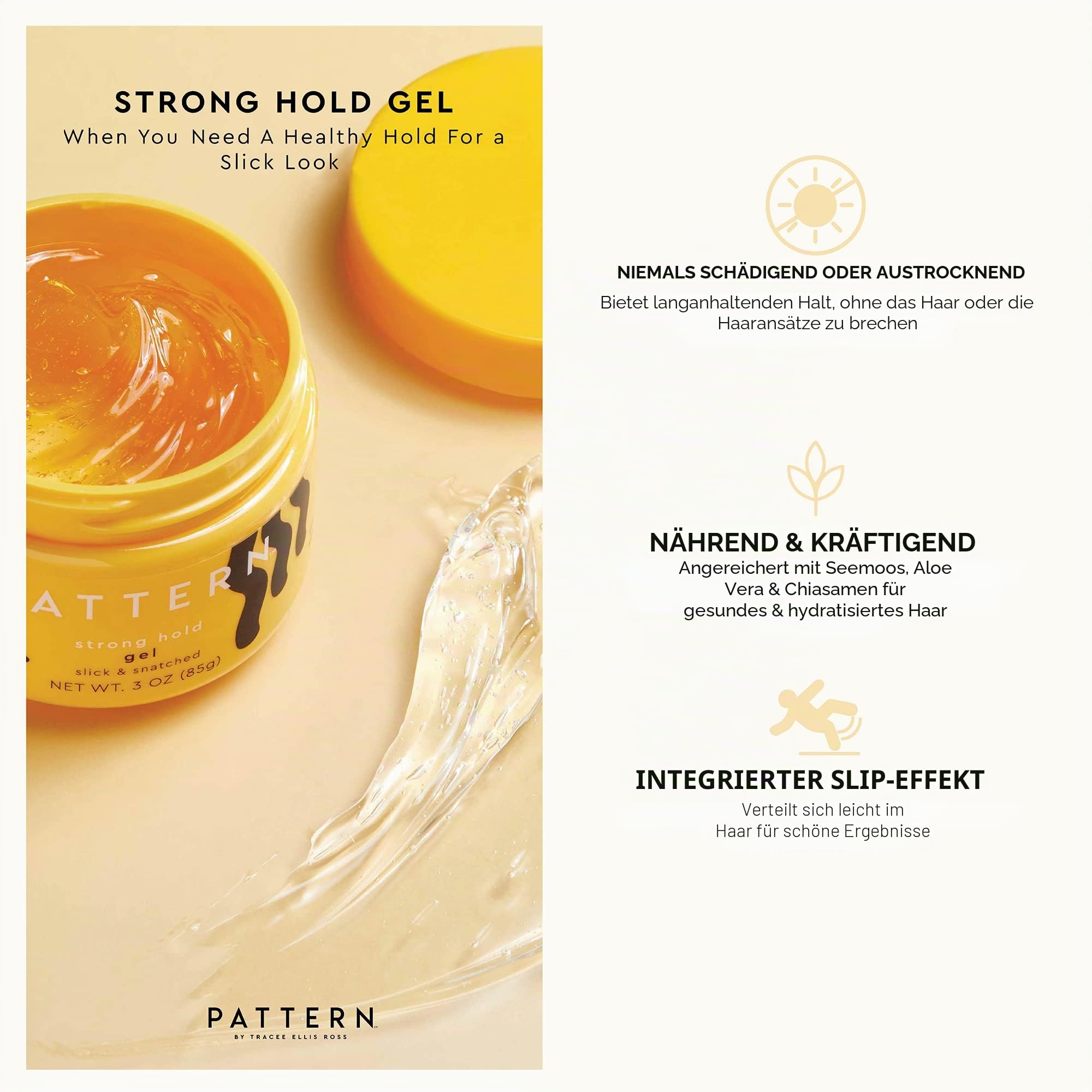 PATTERN Beauty by Tracee Ellis Ross Strong Hold Haargel, fester Halt mit Seemoos für lockiges Haar, 3a-4c
