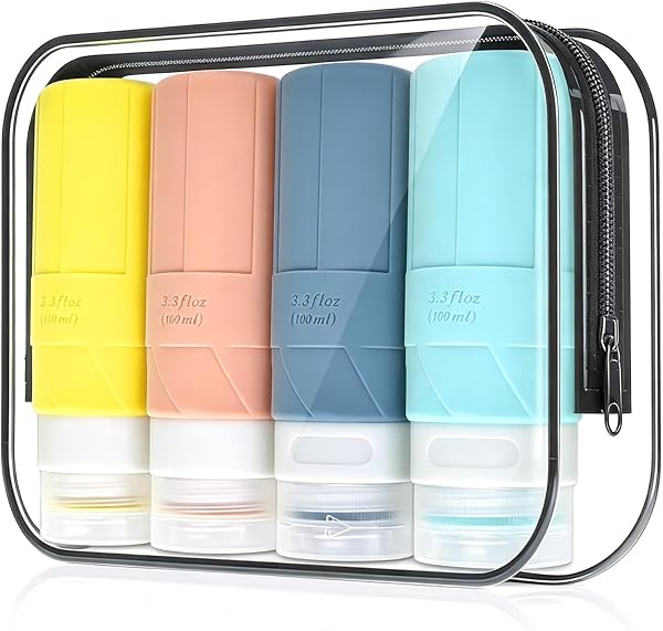 VINDENI botes de viaje rellenables 100 ml, 4 piezas