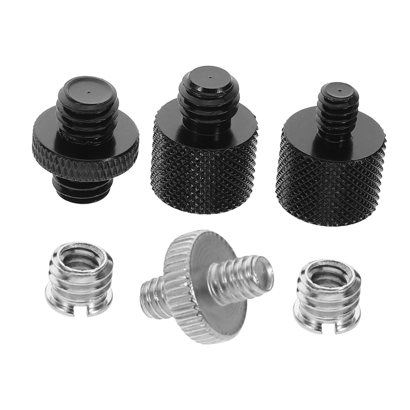 HEMOTON 6pcs Mini Mic Attachment Thread Converter for Desk Tripod Camera and Stand Durable for Music Recording Podcasting Live Events