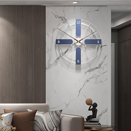 Miniatura 3 de Reloj de pared redondo grande, minimalismo ahuecado 3D, silencioso, sin tictac, moderno, decorativo de gran tamaño para sala de estar interior,