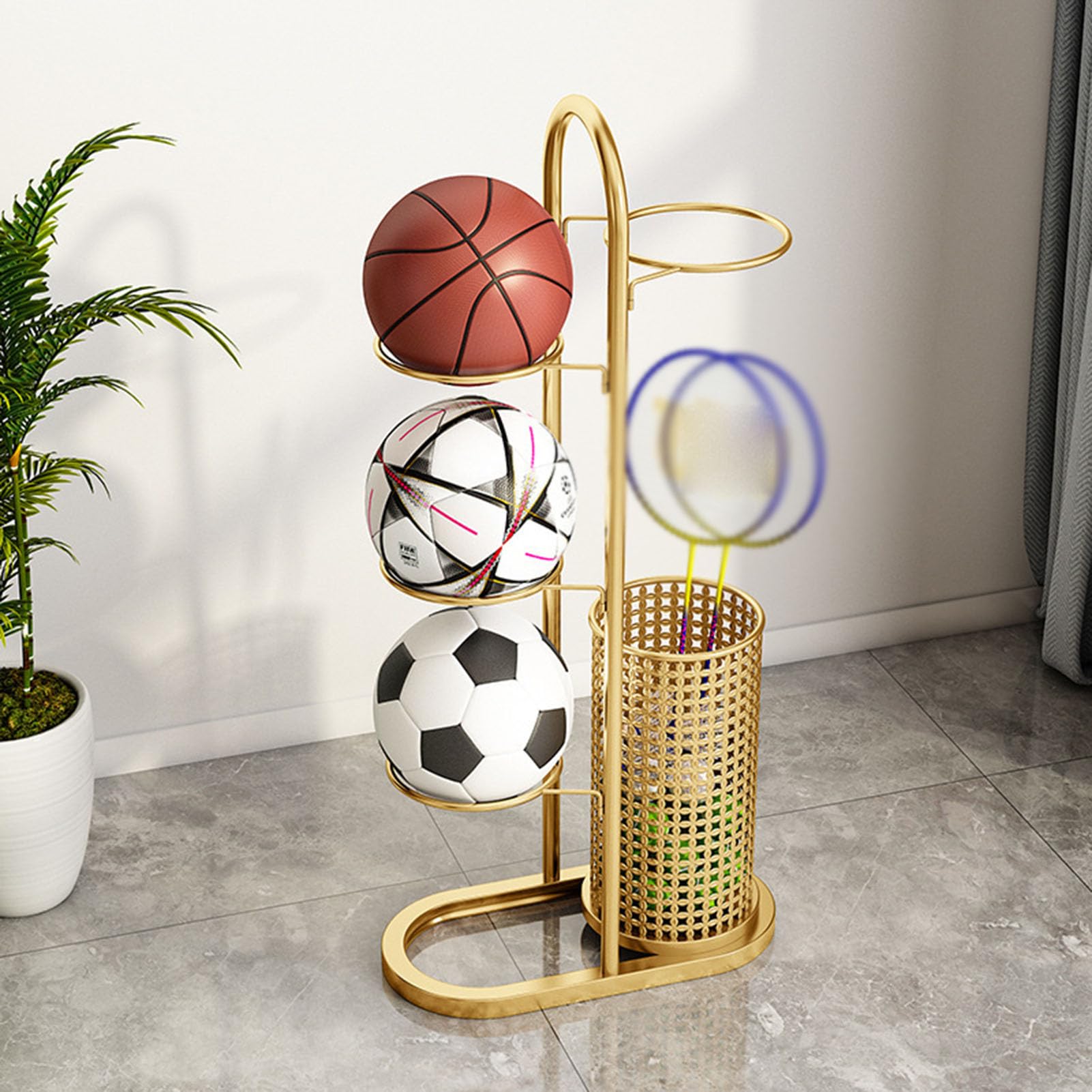 Organisateur d'équipements sportifs et ballons de basket sur pied