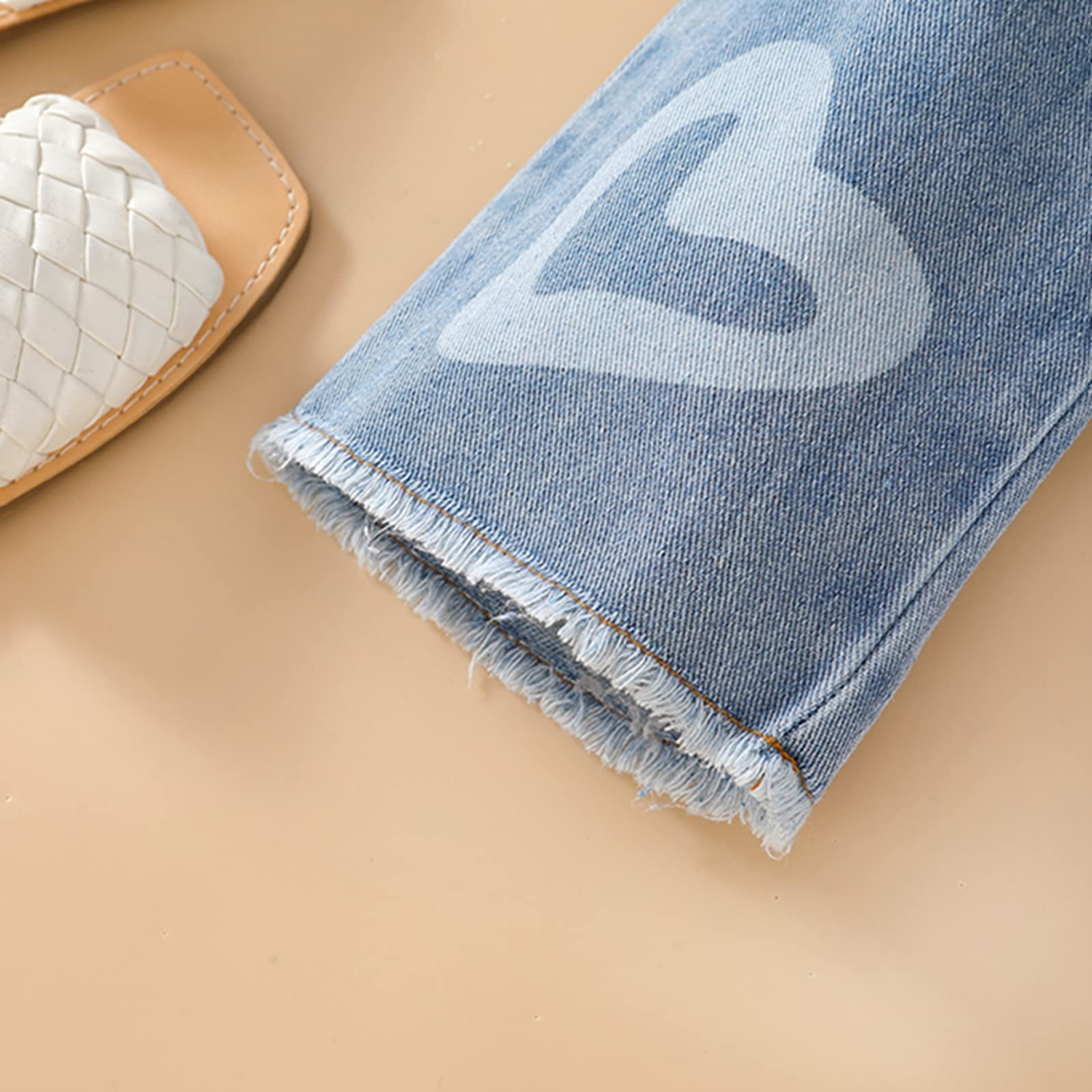 Fanvereka Trajes de verano para niños y niñas pequeñas, camiseta sin mangas, pantalones vaqueros, ropa de primavera