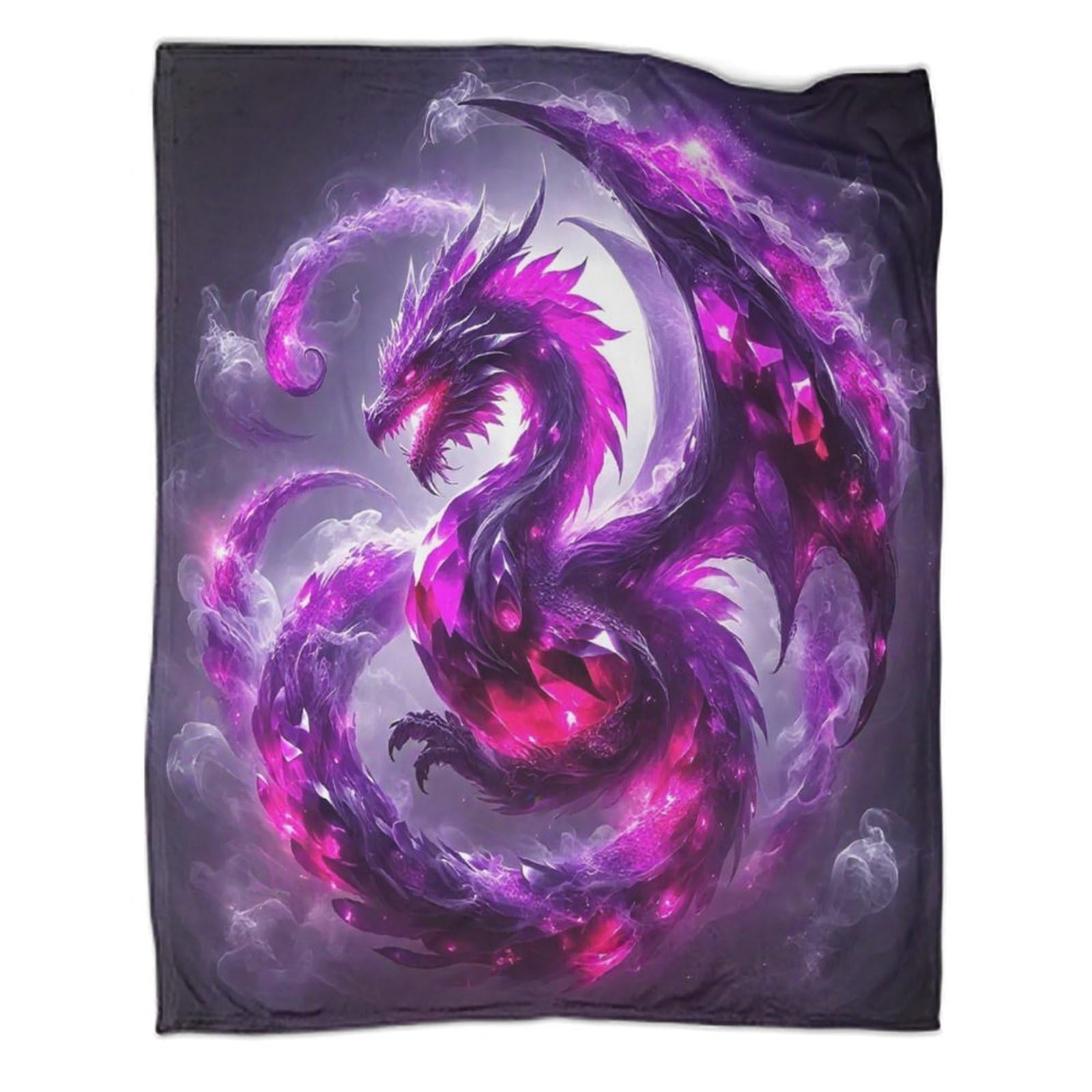 Plaid dragon 3D doux et durable en flanelle de qualité supérieure