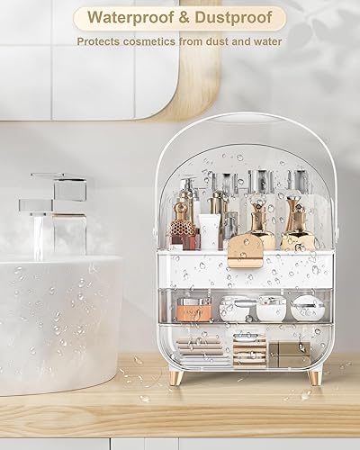 Miniatura 6 de Organizador de maquillaje, soporte para cuidado de la piel, organizador de mostrador de baño, caja de almacenamiento para cosméticos, regalos para
