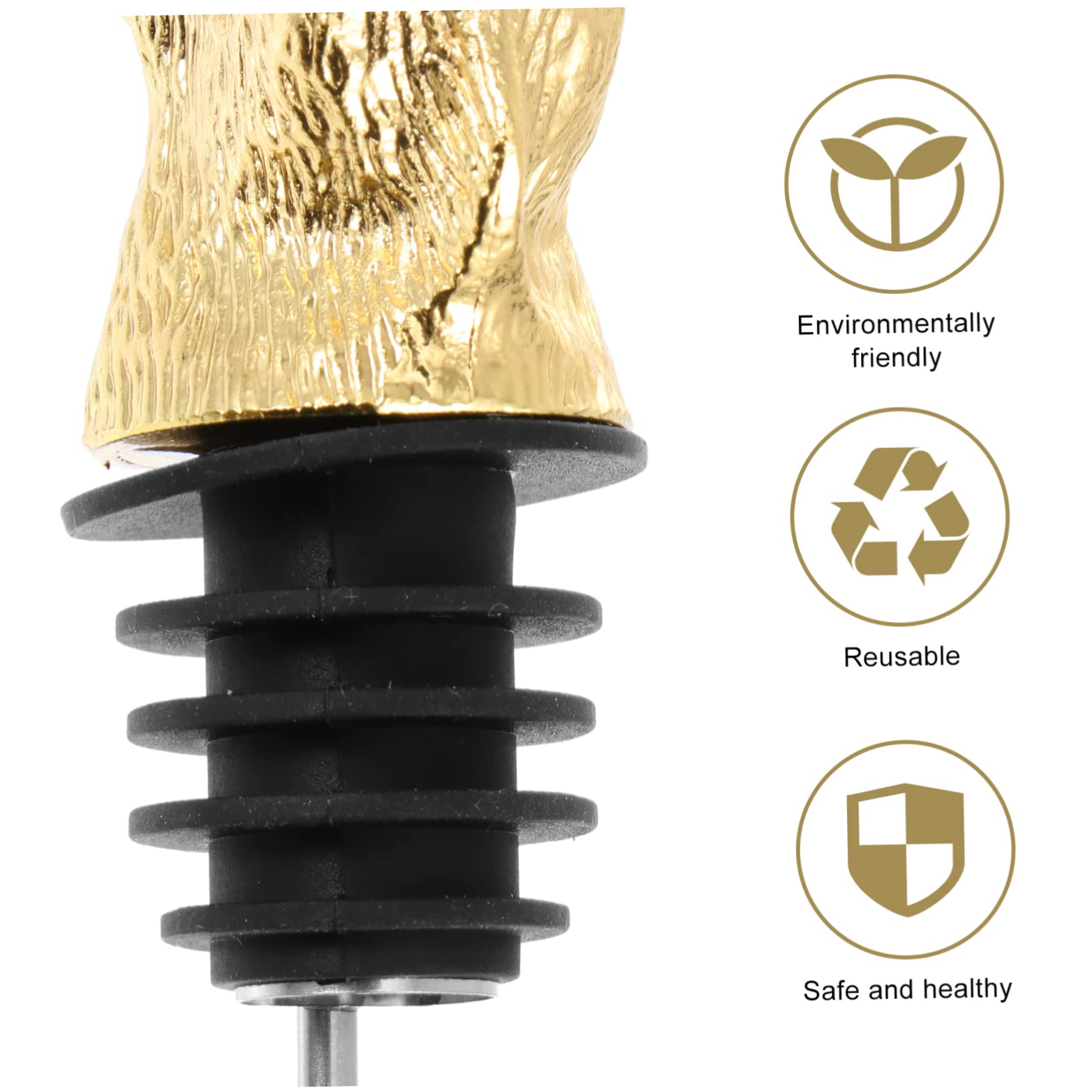 BESTYASH 6 Piezas Tapón para Vino con Vertedor Forma de Sellado para Conservar Accesorio Decorativo para Fiestas y Reuniones