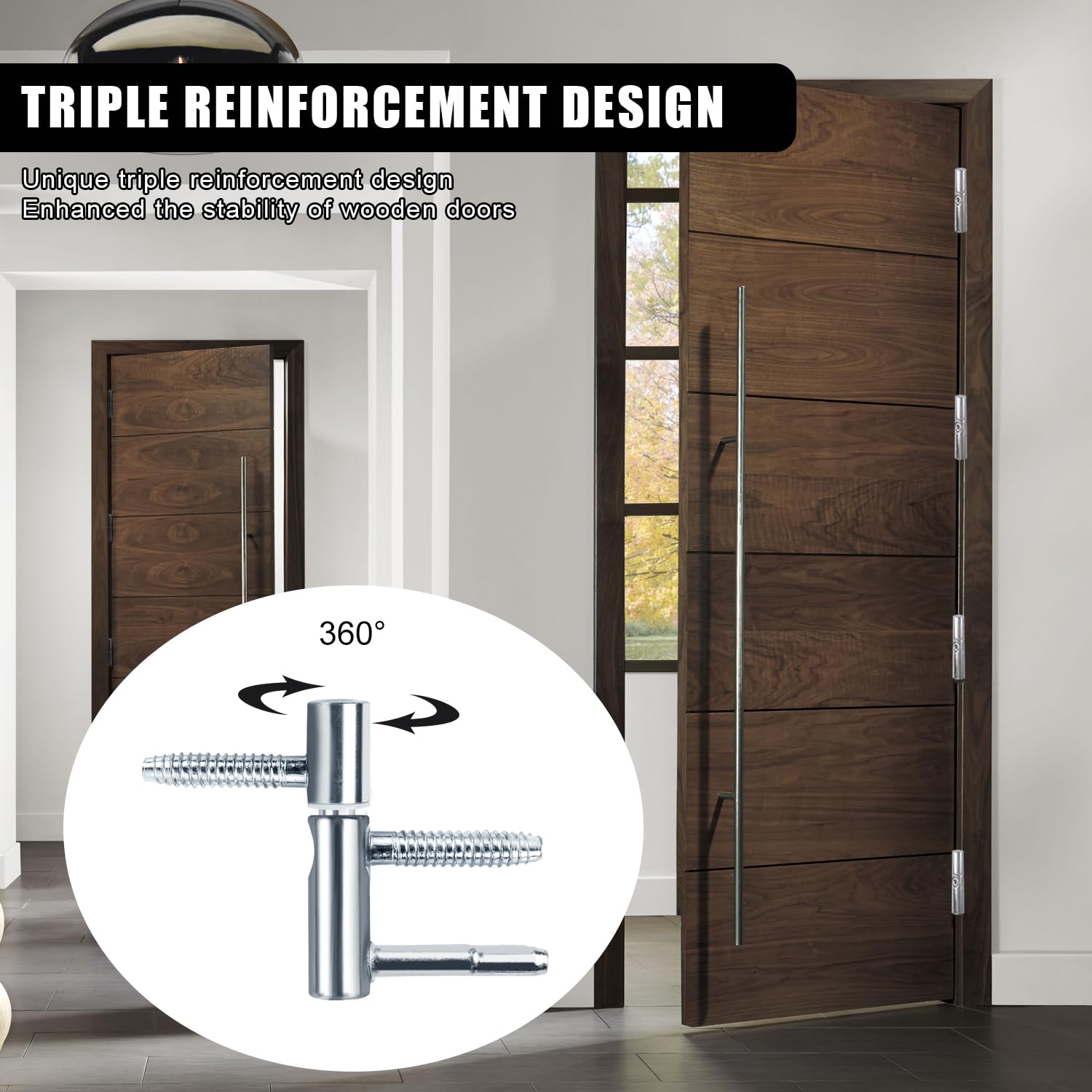 2 Pezzi Derniere per Legno per Decorazione, Cerniere Per Porte Interne Cerniere per Telaio Apecs In Acciaio Zincato, Cerniera Porta da Infilare In Due Pezzi per Legno e da Camera(Argento)