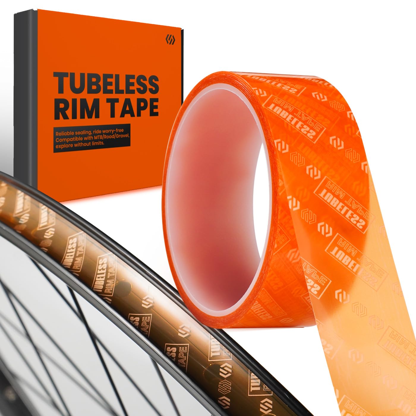CNCLOL Tubeless Rim Tape 35mm, Bike Wheel Rim Tape Self-adhesive 10m Roll, Tubular Rim Tape for Tubeless Bicycle/MTB/Road/Gravel Bike Tyre Tape