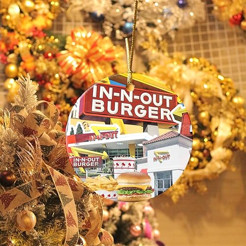 Miniatura 4 de Adornos para árbol de Navidad, círculo en regalo de Navidad para amigos, familia, decoración de hamburguesas, acrílico, vacaciones, Año Nuevo,