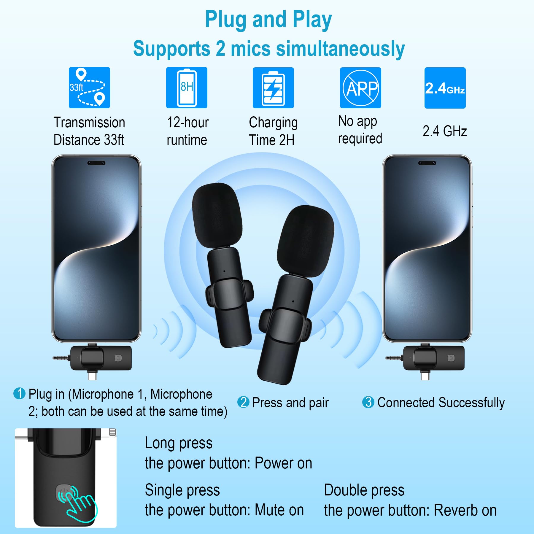 Kit vlogging per iPhone/Android, 63 "Auto Face Tracking Treppiede per iPhone con Luce, Microfoni Wireless, Scrolling Remote Control per TikTok, Content Creator Kit per YouTube Starter Live Streaming