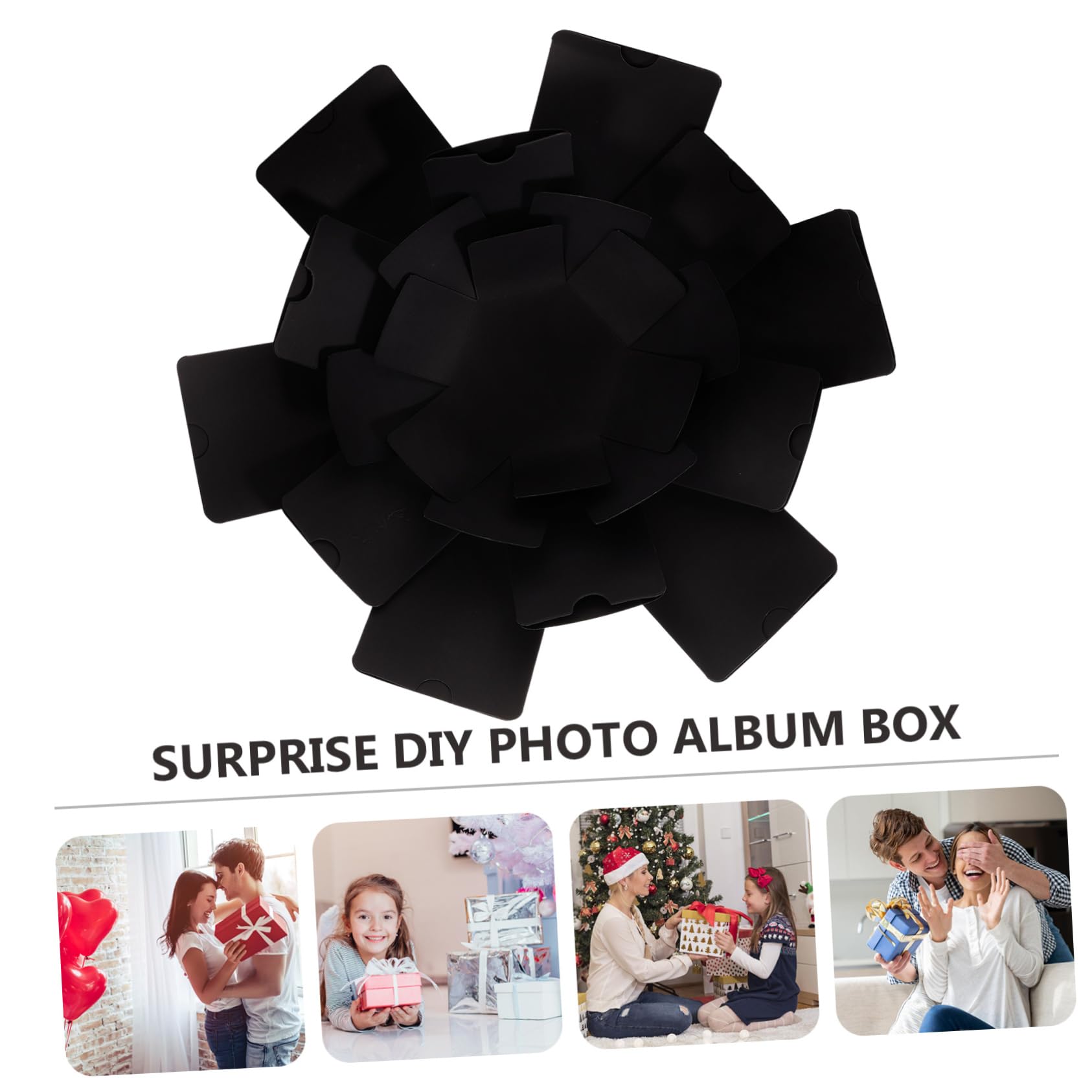 PRETYZOOM 1pezzi Album Fotografico Fai da Te Artigianale Contenitore Fotografico Album Artistico Ricordi Scatola Regalo Foto Personalizzato Regalo Compleanno Natale San