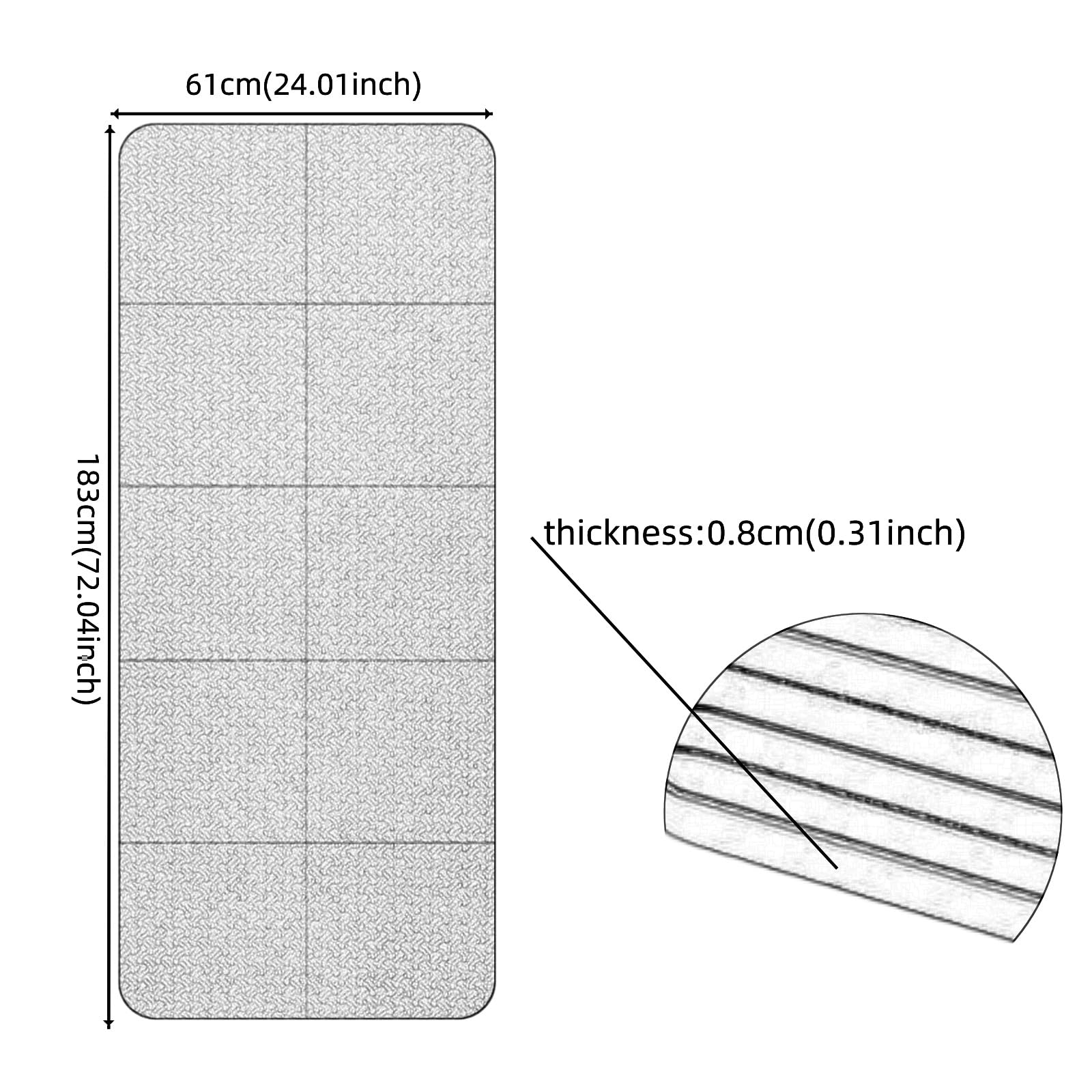 Plegable Antideslizante Esterilla de Yoga Ecologica Suave Esterilla Gimnasia Multifuncional Thick Colchoneta Gimnasia para Gimnasio Casa Estiramientos Hombre/Mujer