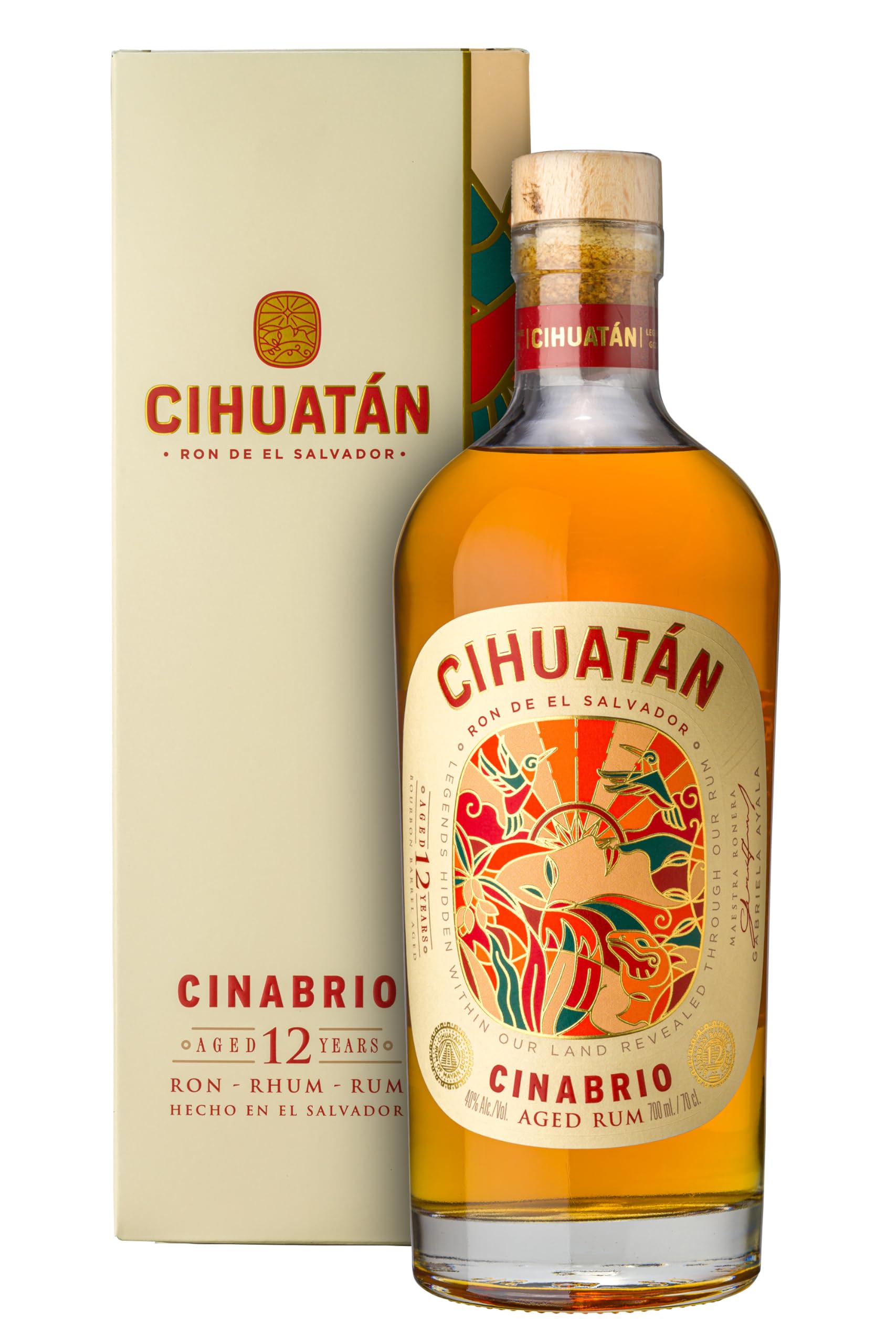 Cihuatan Cinabrio Rum El Salvador 12YO Rum (1 x 700 ml)