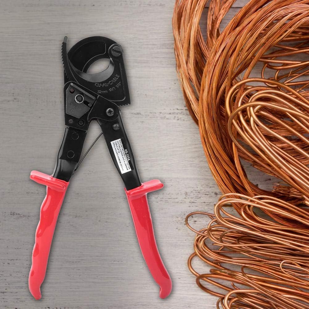 Ratchet Cable Cutter, HS-325A Ratchet Cable Cutter Insulated HCS Copper Aluminum Cutting Tool 240mm² (HS-325A)