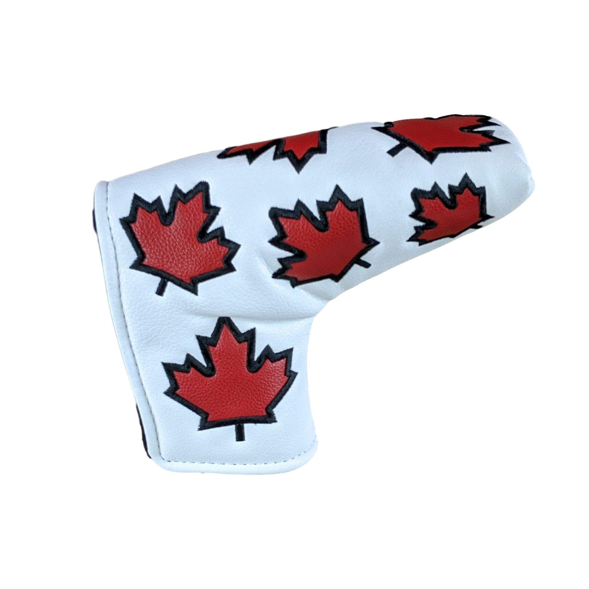 Foretra – Canadá Maple Leaf – Funda para palo de golf de piel sintética de calidad con cierre magnético para putters estilo hoja