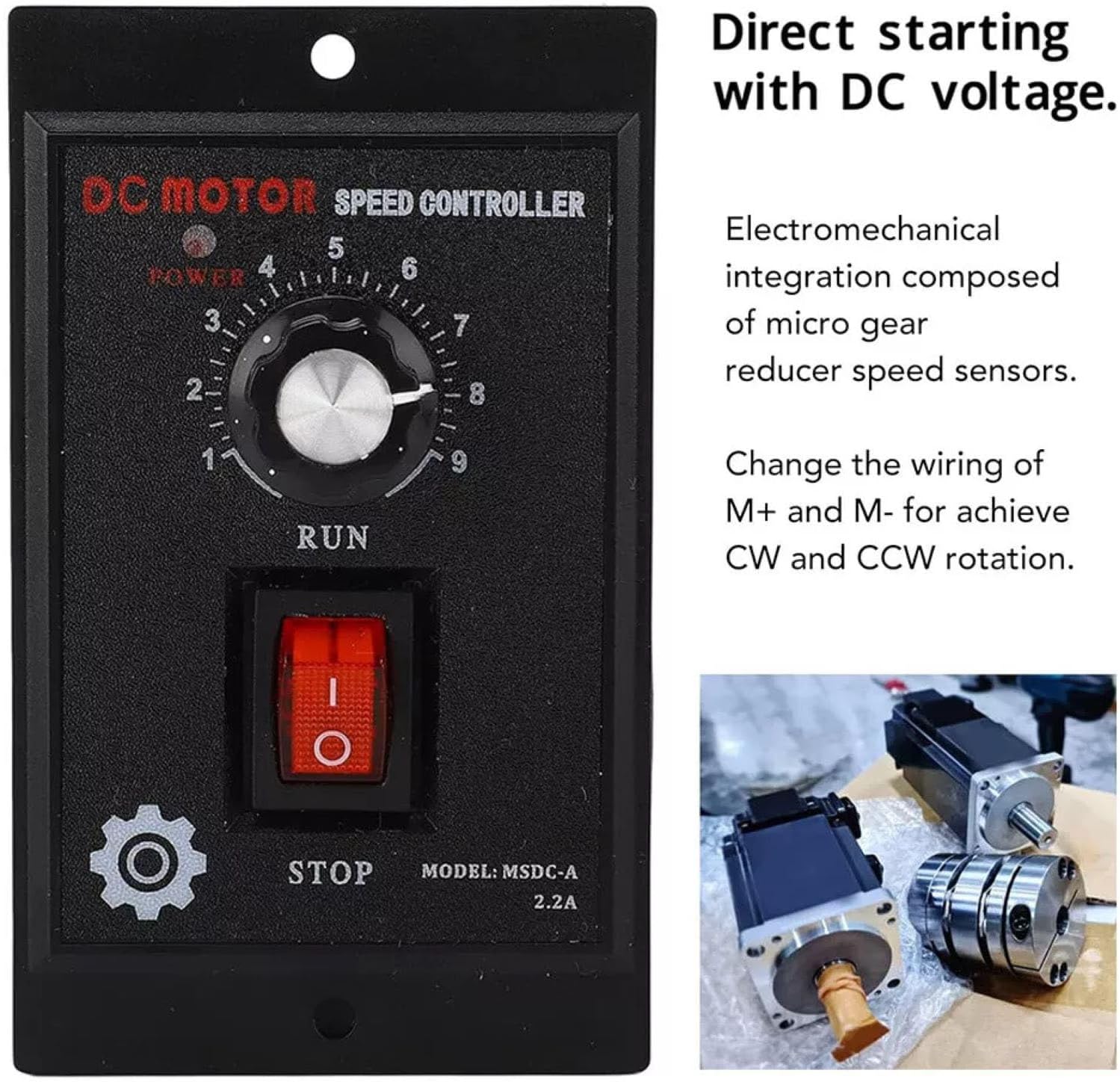 DC 90V 500W Reversible Motor Speed Controller Module Voltage Regulator Temperature Dimmer for Electric Furnace Water Heater LED Light Accessory