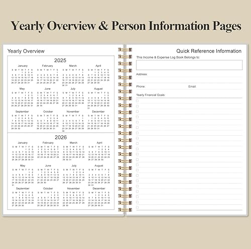 Miniatura 5 de Rastreador simple de ingresos y gastos - Libro contable de ingresos y gastos para pequeñas empresas, 60 hojas (120 páginas), libro de registro de