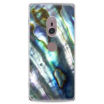 TPU Case Replacement for Sony Xperia 5 III 1 II 10 XZ4 Compact XZ3 L4 XZ2 XA3 Iridescent Seashell Clear Print Design Dark Elegant Slim fit Cute Soft Woman Flexible Silicone Green Nature Girls