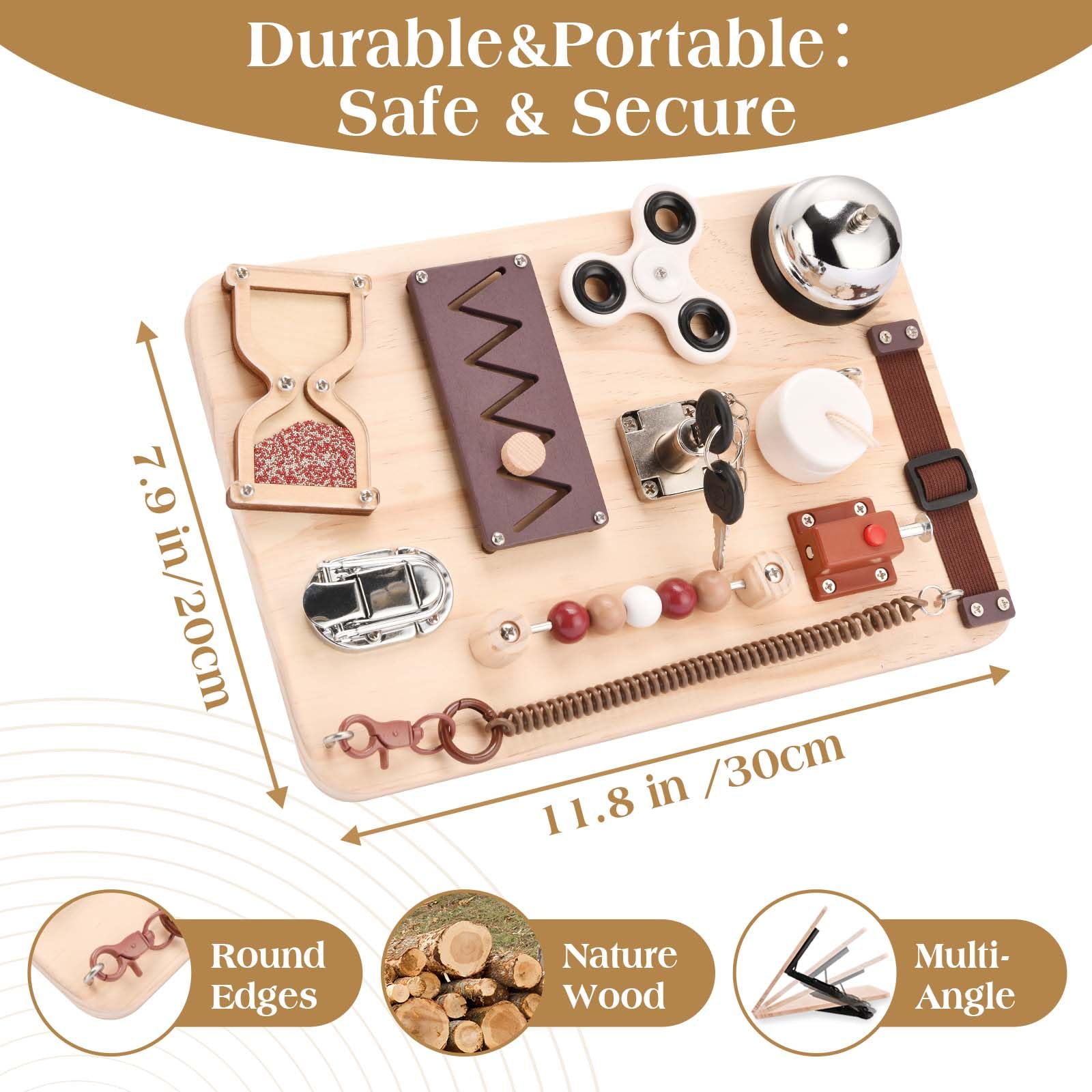 Dementia Activities For Seniors-Fidget Busy Board-Alzheimers Products for Elderly-Memory Games for Autism Adult-Dementia Gadgets-Sensory ADHD Toys-Anxiety Relief Items-Gift for Dementia Patients - Image 2